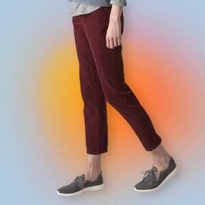 SPERRY Womens 27 Maroon Corduroy Pants NEW